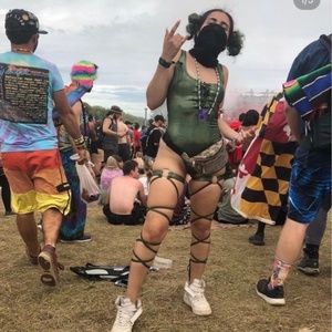 Rave wonderland rave bodysuit